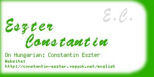eszter constantin business card